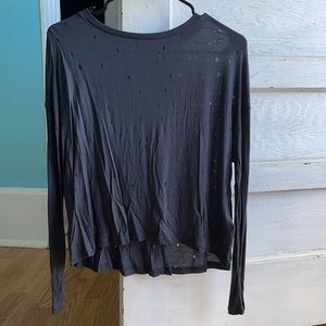 Allsaints Fir Top in ghost black